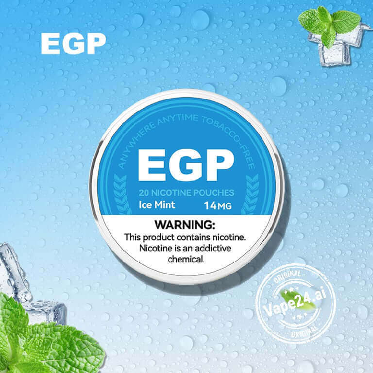 Buy EGP Nicotine Pouches in Dubai - Best Price 2024 Flavors- : Ice Mint-14mg Nicotine