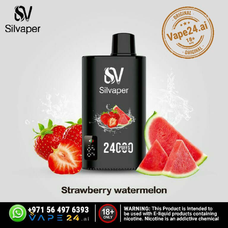 Silvaper 24000 Puffs Disposable Vape – Long-LastingFLAVOR ::: Strawberry watermelon