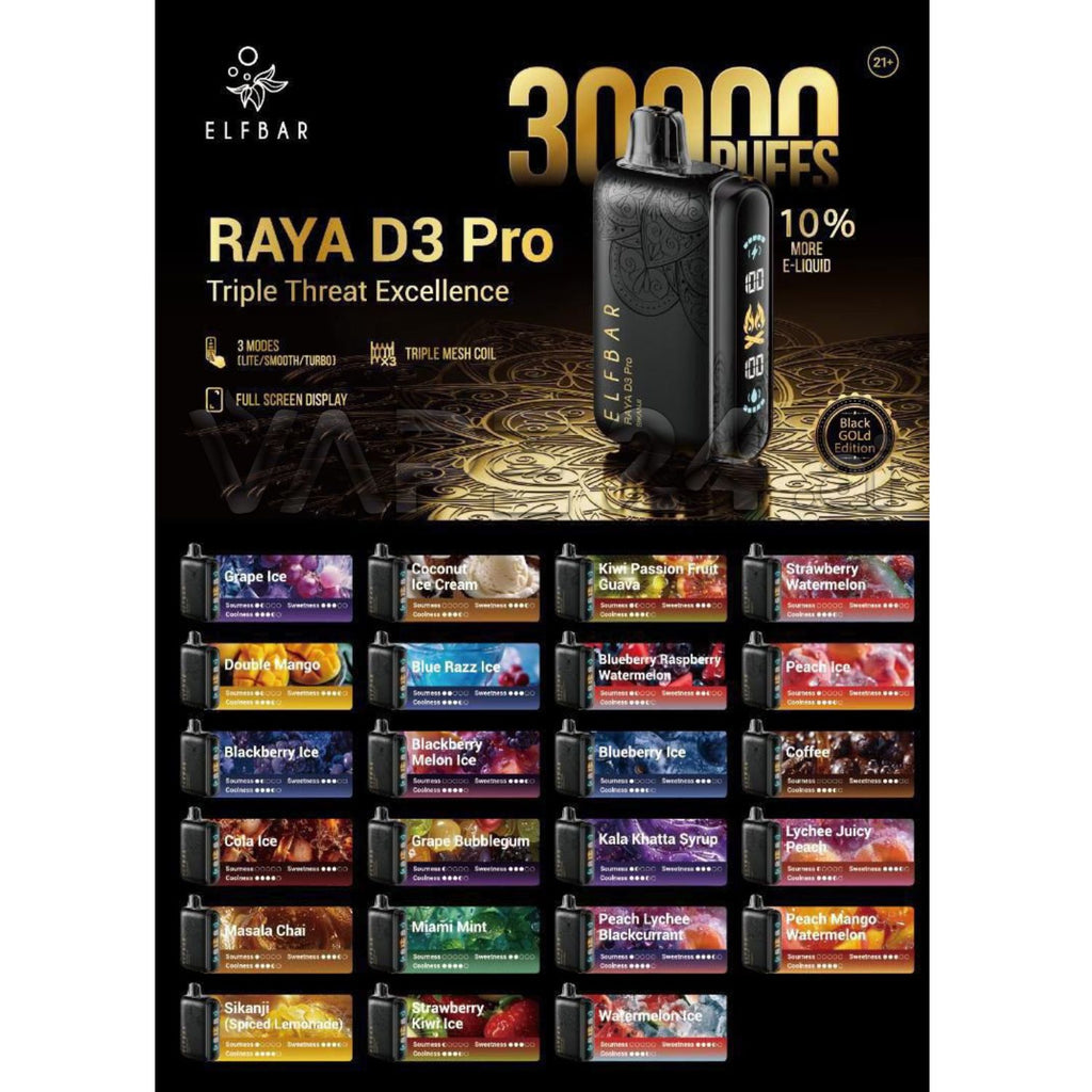 Elf Bar Raya D3 Pro 30000 Puffs Vape in Dubai UAE