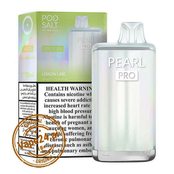 Pod Salt Pearl Pro 10K Puffs – Best Disposable Vape in DubaiFlavors ::: Lemon Lime