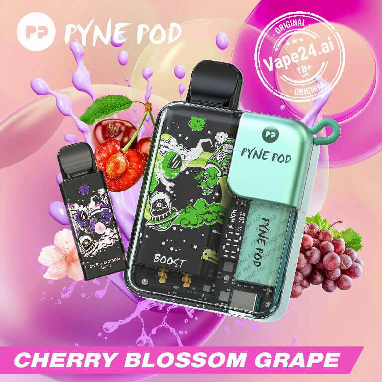 Pyne Pod 8000 Puffs Disposable Vape | Replaceable Pod | 50mgFLAVOR ::: Cherry Blossom Grape