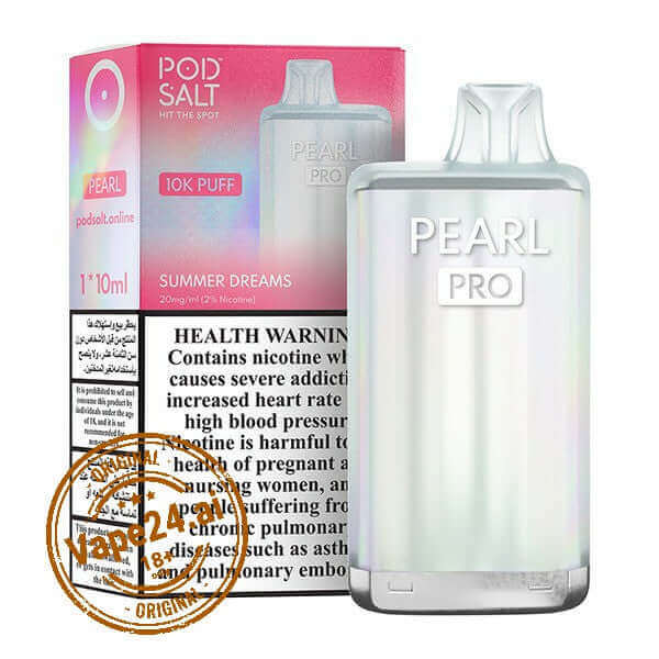 Pod Salt Pearl Pro 10K Puffs – Best Disposable Vape in DubaiFlavors ::: Summer Dreams