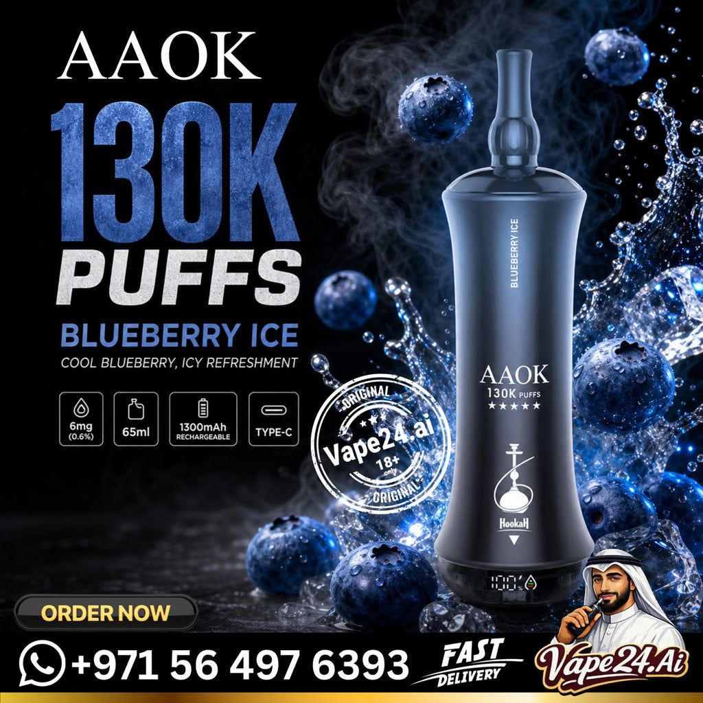 AAOK 130K Puffs Disposable Vape Blueberry Ice