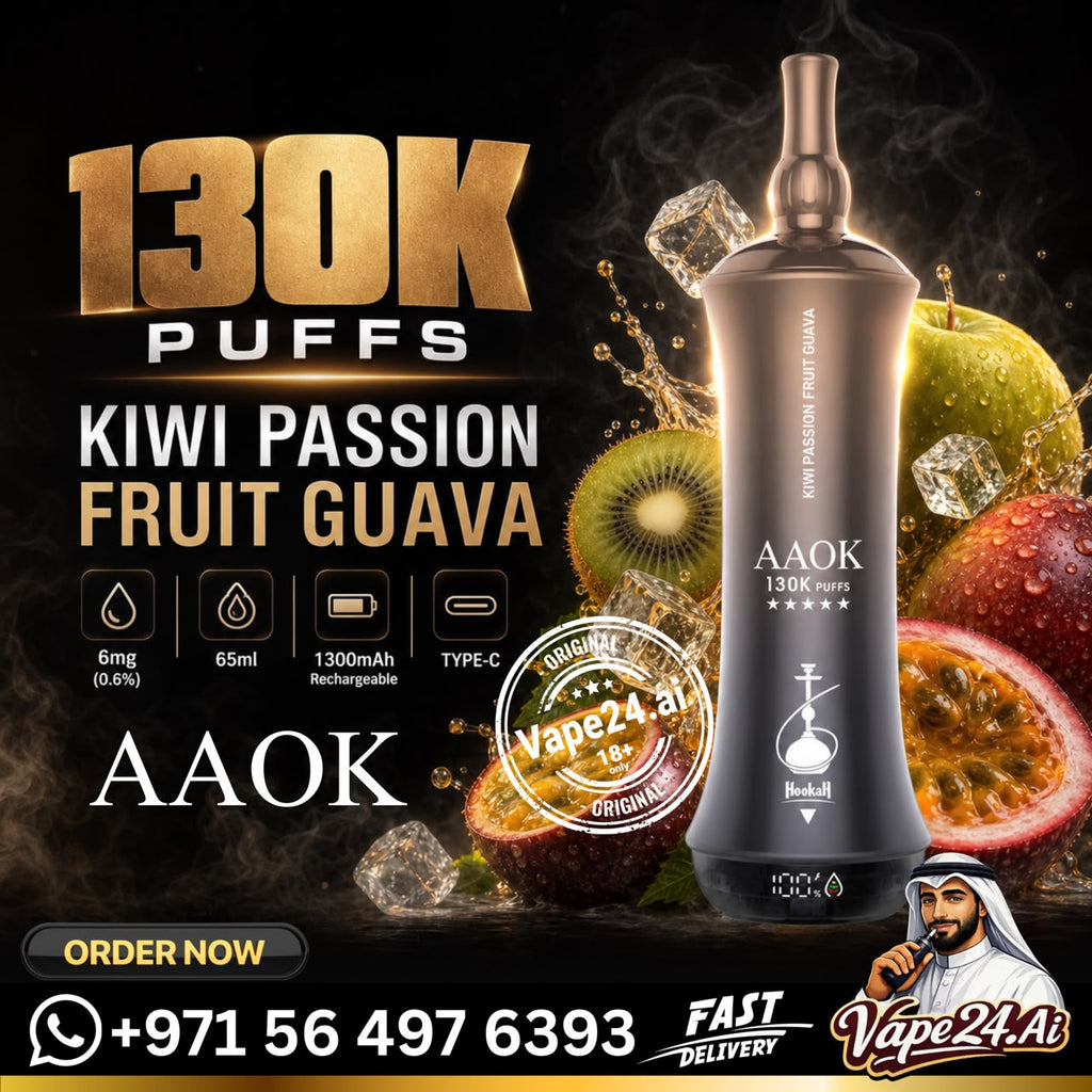 AAOK 130K Puffs Disposable Vape Kiwi Passionfruit Guava