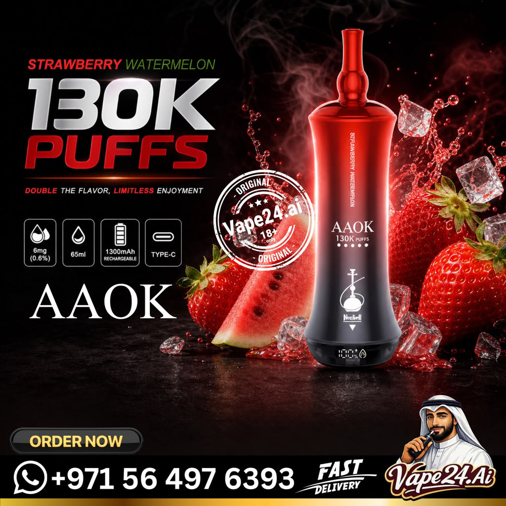 AAOK 130K Puffs Disposable Vape Strawberry Watermelon