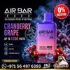 Air Bar Nano Zero Nicotine 1200 Puffs Disposable Vape  Cranberry Grape