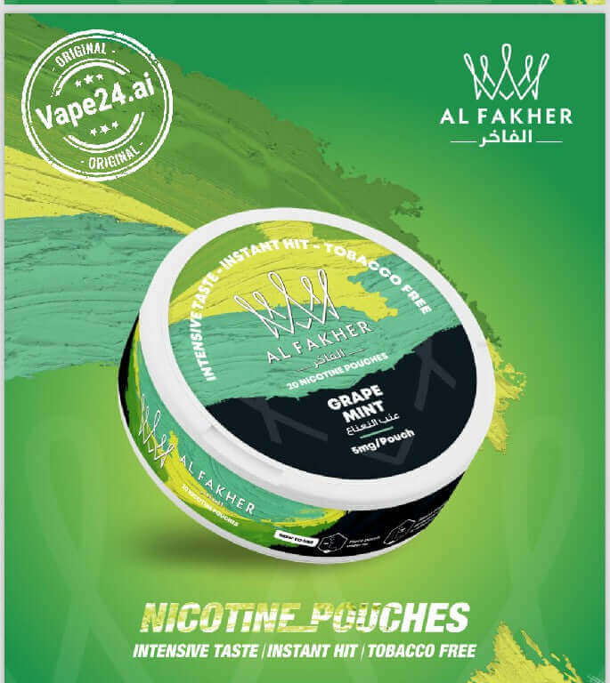 Al Fakher Nicotine Pouches - Best Price in Dubai, UAE Flavors-: Grape Mint