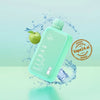 ELF BAR BC 10000 Puffs Disposable Vape with green apple flavor splashing in water, original stamp from Vape24.ai