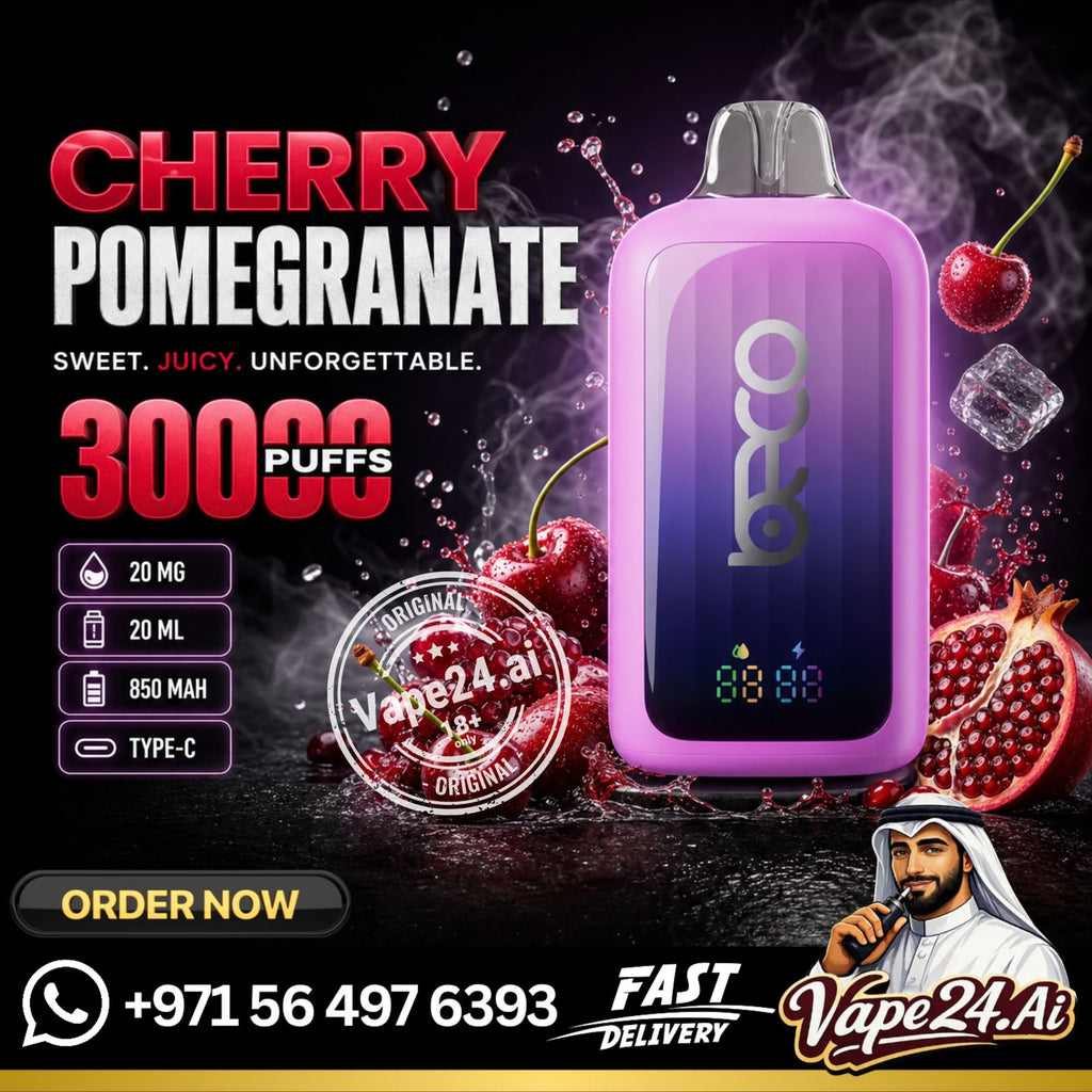 BECO POP 30K Puffs Rechargeable Disposable Vape Cherry Pomegranate