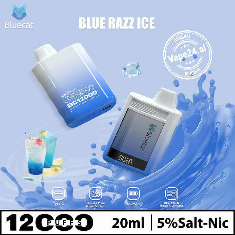 Bluecat 12K Puffs Vape Dubai Best Price & Flavors vape24.ai Bluecat 12K Puffs Vape Dubai Best Price & Flavors vape24.ai
