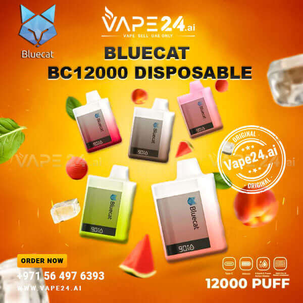 Bluecat 12K Puffs Vape Dubai Best Price & Flavors vape24.ai Bluecat 12K Puffs Vape Dubai Best Price & Flavors vape24.ai