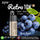 Zgar Retro 10K vape device with blueberries on a black background