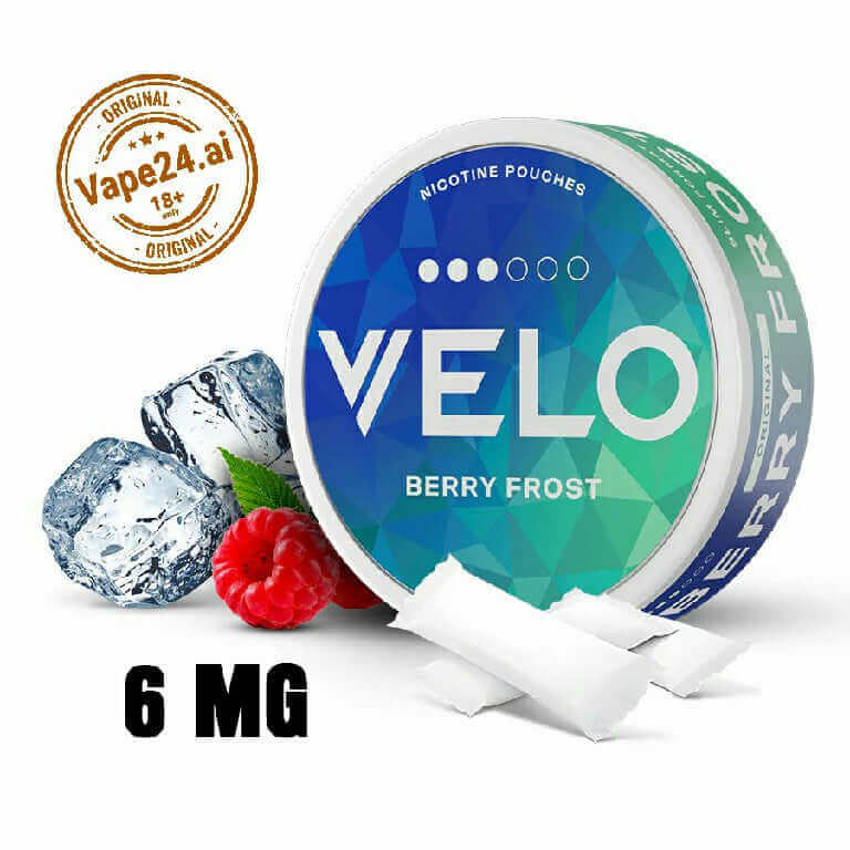 Buy VELO Nicotine Pouches in Dubai - Tobacco-Free & Variety of StrengthsFlavors ::: Berry Frost 6mg