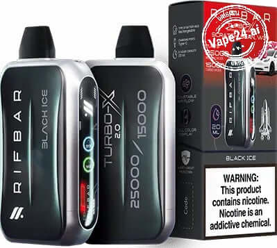 Rifbar Turbo X Vape 15,000 Puffs – Disposable Vape in Dubai Flavors: Black Ice