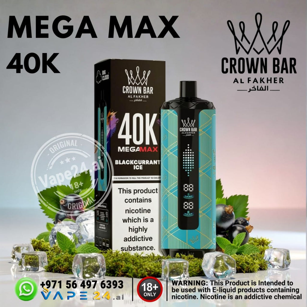 Al-Fakher-Crown-Bar-Mega-Max-40k-Puffs-Blackcurrant-Ice