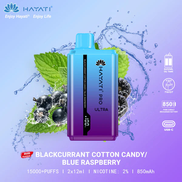 HAYATI Pro Ultra 15000 Puffs Dual Flavor Vape – 2% Nicotine in Dubai