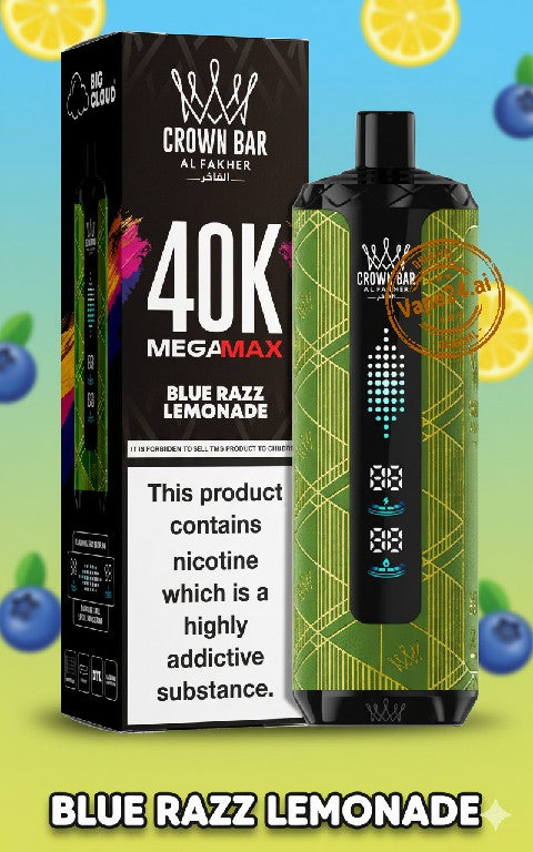 Al Fakher Crown Bar Mega Max 40k Puffs DTL Disposable Vape in Dubai