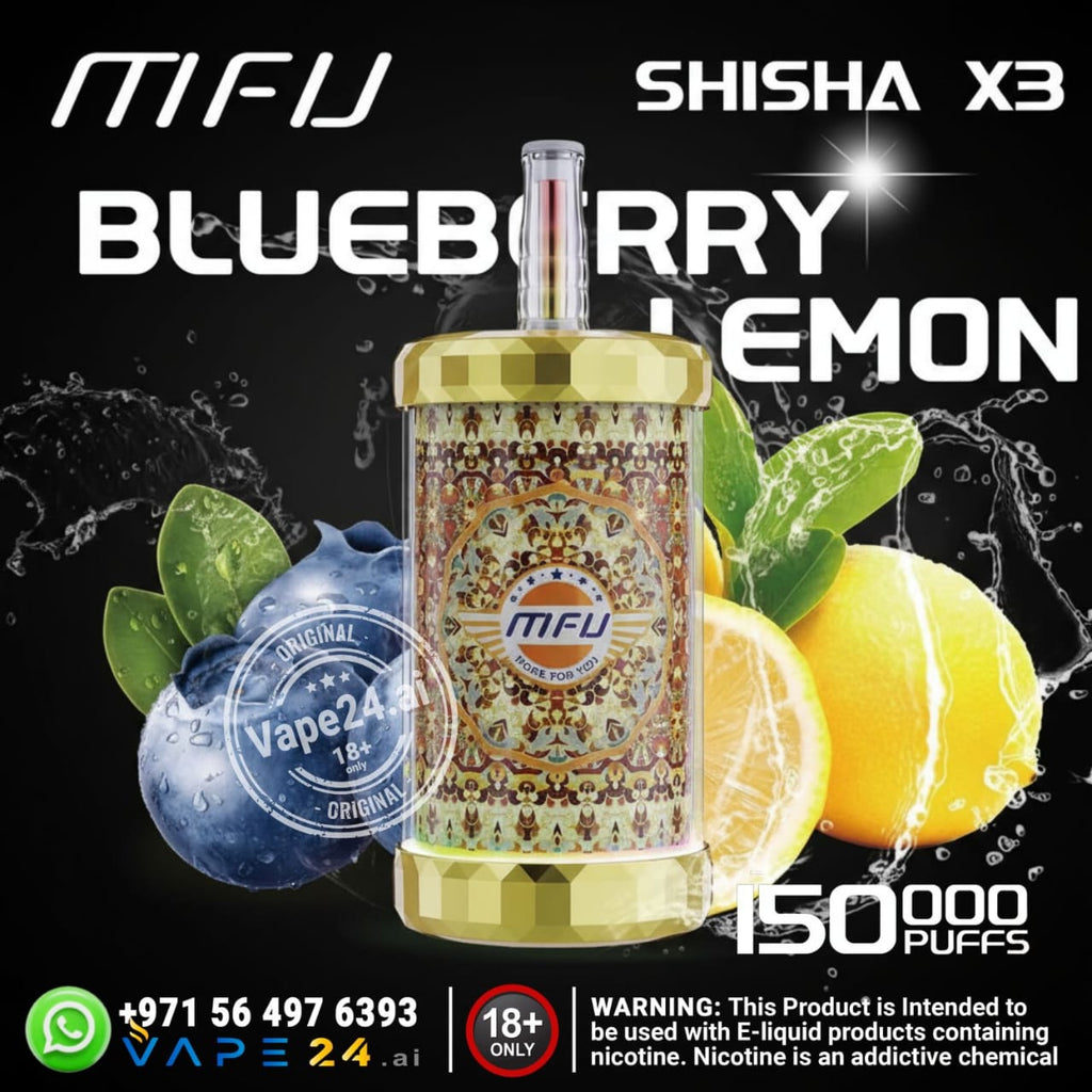 MFU SHISHA X3 – 150,000 Puffs Hookah-Style Disposable Vape Dubai