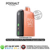 Pod Salt disposable vape device with 'Cantaloupe Ice' flavor on a white background, featuring the brand logo and product details.