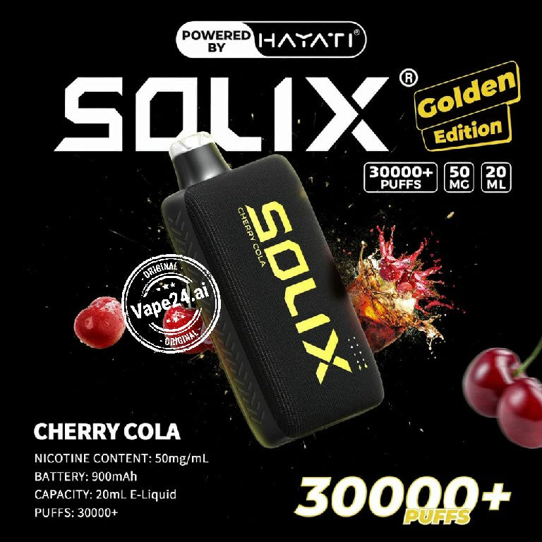 Hayati Solix 30000 Puffs Golden Edition Disposable Vape  in Dubai UAE