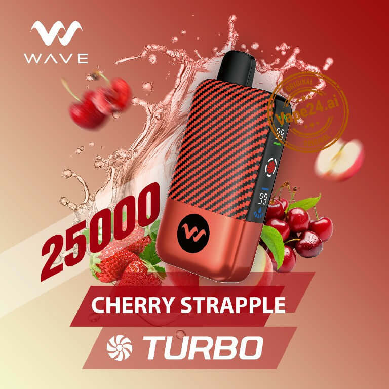 Wave Turbo 25,000 Puffs Disposable Vape – Buy in UAE Flavors: Cherry Strapple