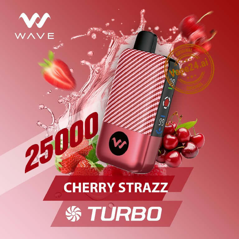 Wave Turbo 25,000 Puffs Disposable Vape – Buy in UAE Flavors: Cherry Strazz