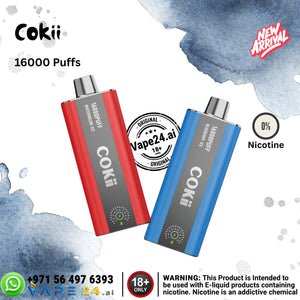 Cokii 16000 Puffs Zero Nicotine Disposable Vape in Dubai, UAE