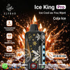 Elf Bar Ice King Pro vape device with cola ice flavor on a dark background
