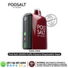 Cola Lime flavor with Red and black disposable vape with 'Pod Salt' branding on a white background