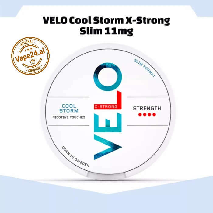 Buy VELO Nicotine Pouches in Dubai - Tobacco-Free & Variety of StrengthsFlavors ::: Cool Strom 10.9mg