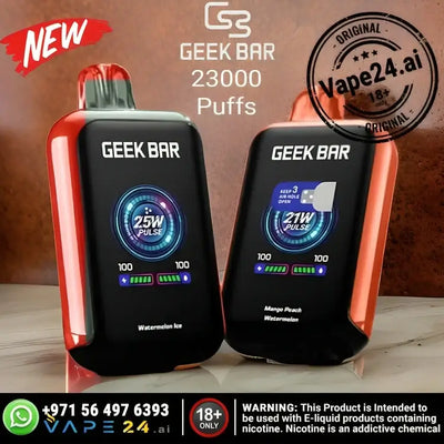 Buy GeekBar Watt 23000 Puffs Disposable Vape Dubai Flavors: Juicy Peach Ice