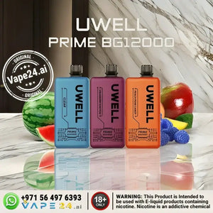 Buy UWELL Prime BG12000 Disposable Vape – 12000 Puffs in UAE Flavors: Blueberry Cherry Cranberry