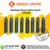 GeekVape Wenax Q Ultra Pod Kit 1300mAh in various colors, showcasing ultimate vaping technology and customizable features.