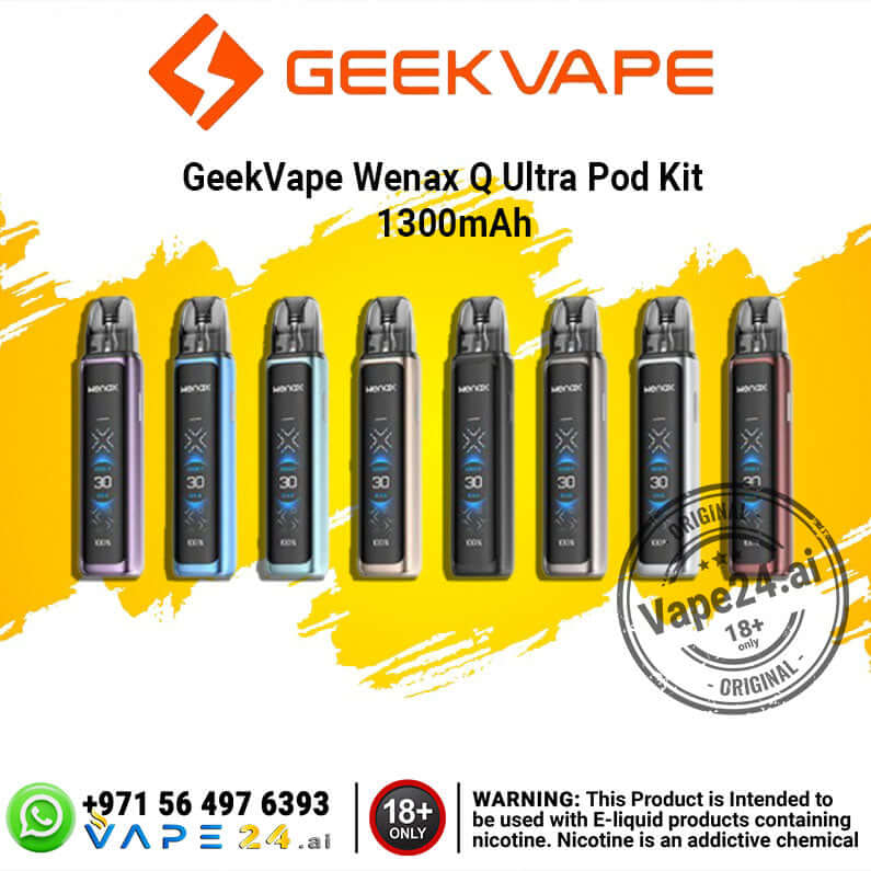 GeekVape Wenax Q Ultra 1300mAh | Touchscreen Pod Vape Kit vape24.ai GeekVape Wenax Q Ultra 1300mAh | Touchscreen Pod Vape Kit vape24.ai
