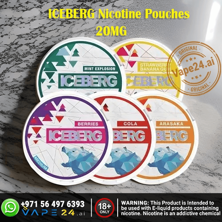 Iceberg Nicotine Pouches - Buy in Dubai, All Flavors Cover– 20mg