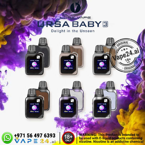 Lost Vape Ursa Baby 3 Pod System Kit – Buy in Dubai UAE Lost Vape Ursa Baby 3 Pod System Kit – Buy in Dubai UAE