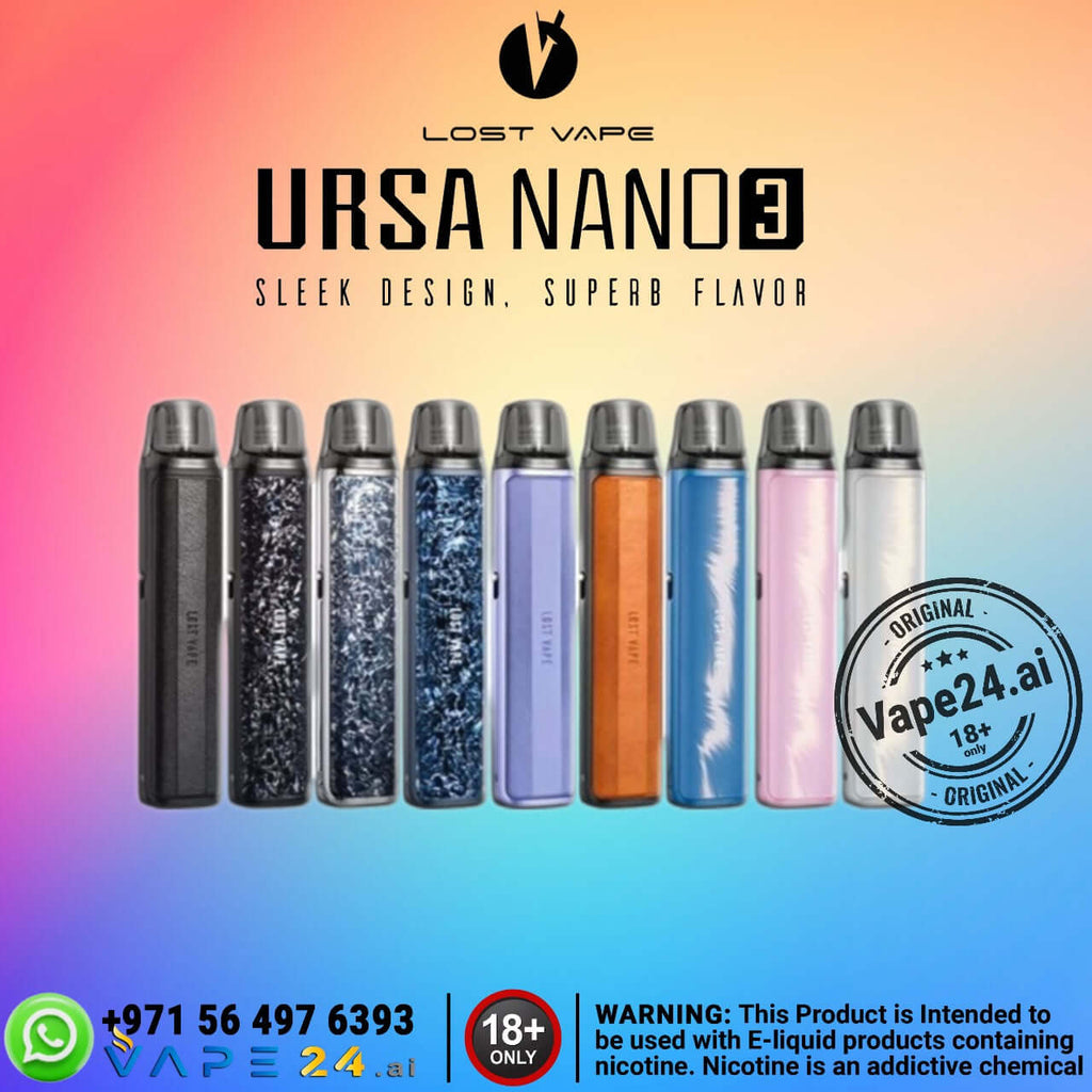 Lost Vape Ursa Nano 3 Pod Kit 1200mAh – Best Vape in Dubai Choose Model: Glacial Black