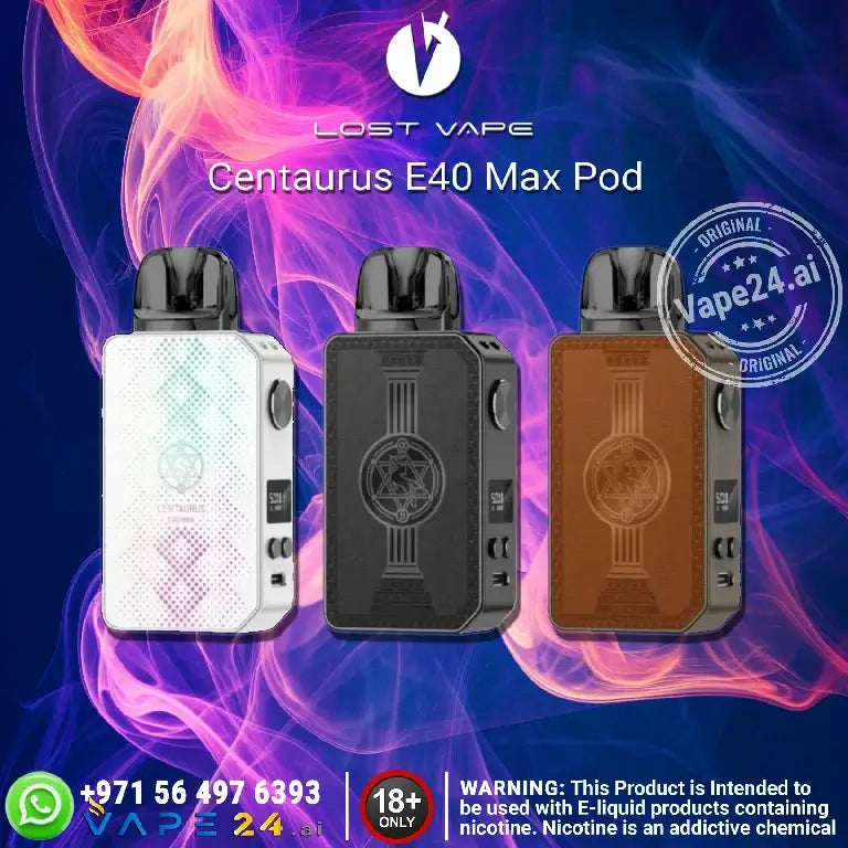 Lost Vape Centaurus E40 Max 40W Pod Kit in Dubai, UAE vape24.ai Lost Vape Centaurus E40 Max 40W Pod Kit in Dubai, UAE vape24.ai