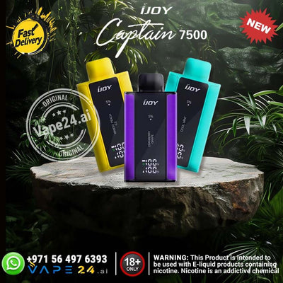 Ijoy Captain 7500 Puffs Vape – 20mg, Rechargeable, Best Flavors UAE Flavors: Strawberry Watermelon