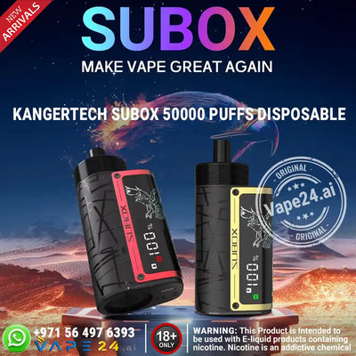 KangerTech Subox 50000 Puffs Disposable Vape with adjustable airflow, available in Dubai, UAE
