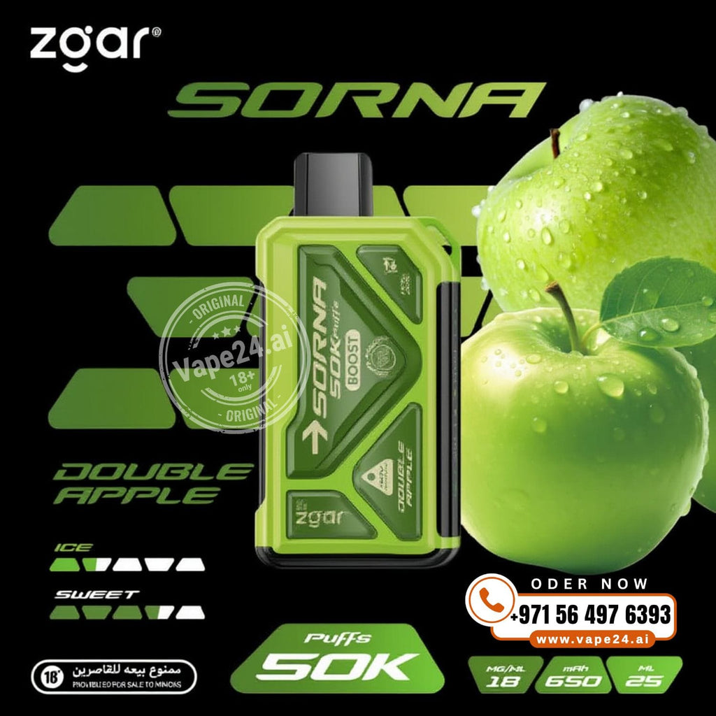 ZGAR Sorna 50000 Puffs Disposable Vape 18mg Dubai UAE