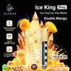 Elfbar Ice King Pro vape device with mango flavor on a black background