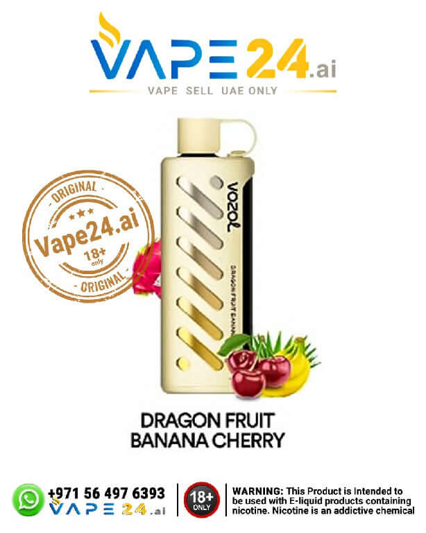 Vozol Gear Shisha 25000 Puffs Disposable Vape in Dubai Flavors: Dragon Fruit Banana Cherry