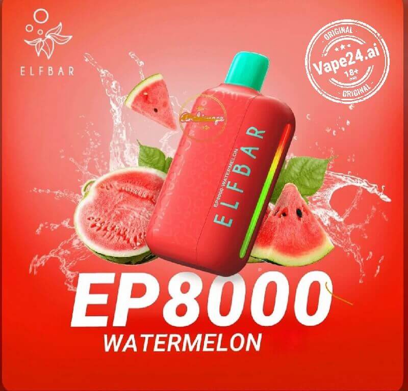 ELF Bar EP8000 Disposable Vape - 8000 Puffs in DubaiFlavors ::: Watermelon