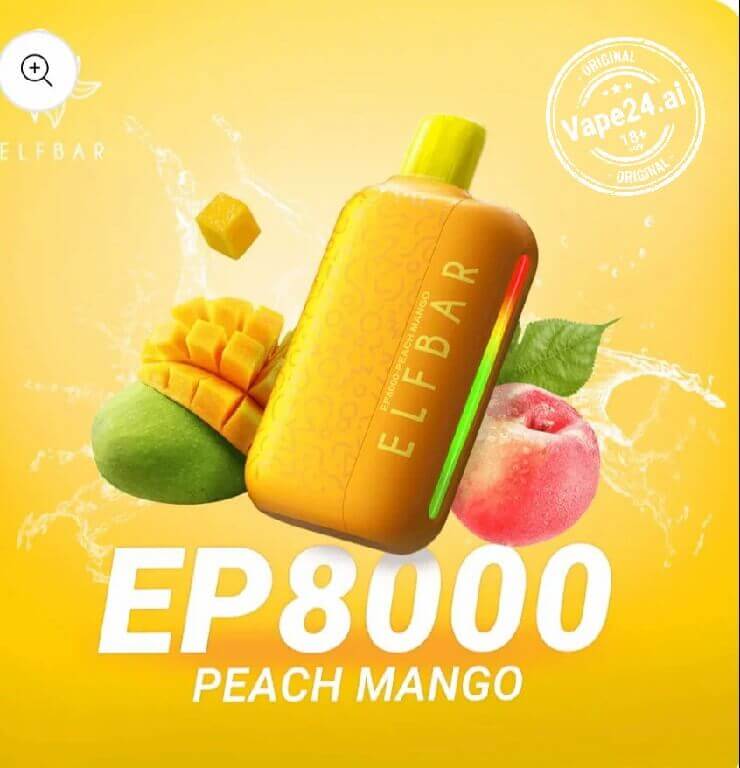 ELF Bar EP8000 Disposable Vape - 8000 Puffs in DubaiFlavors ::: Peach Mango