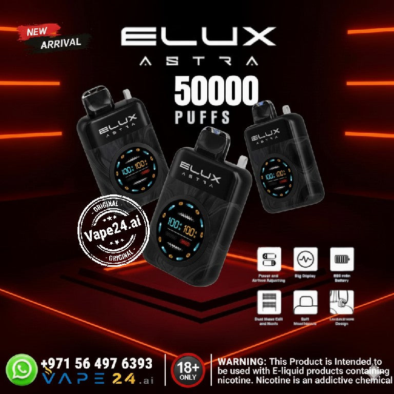 Elux Astra 50000 Puffs 50mg Disposable Vape in Dubai, UAE