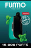 Fummo vape device with mint leaves on a teal background, featuring the Vape24.ai brand.