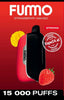Fummo Strawberry Mango vape device packaging with red background