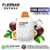 Flerbar Baymax vape device with passion fruit ice flavor on a white background