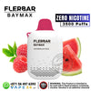 Flerbar Baymax vape device with watermelon and raspberry graphics on a white background